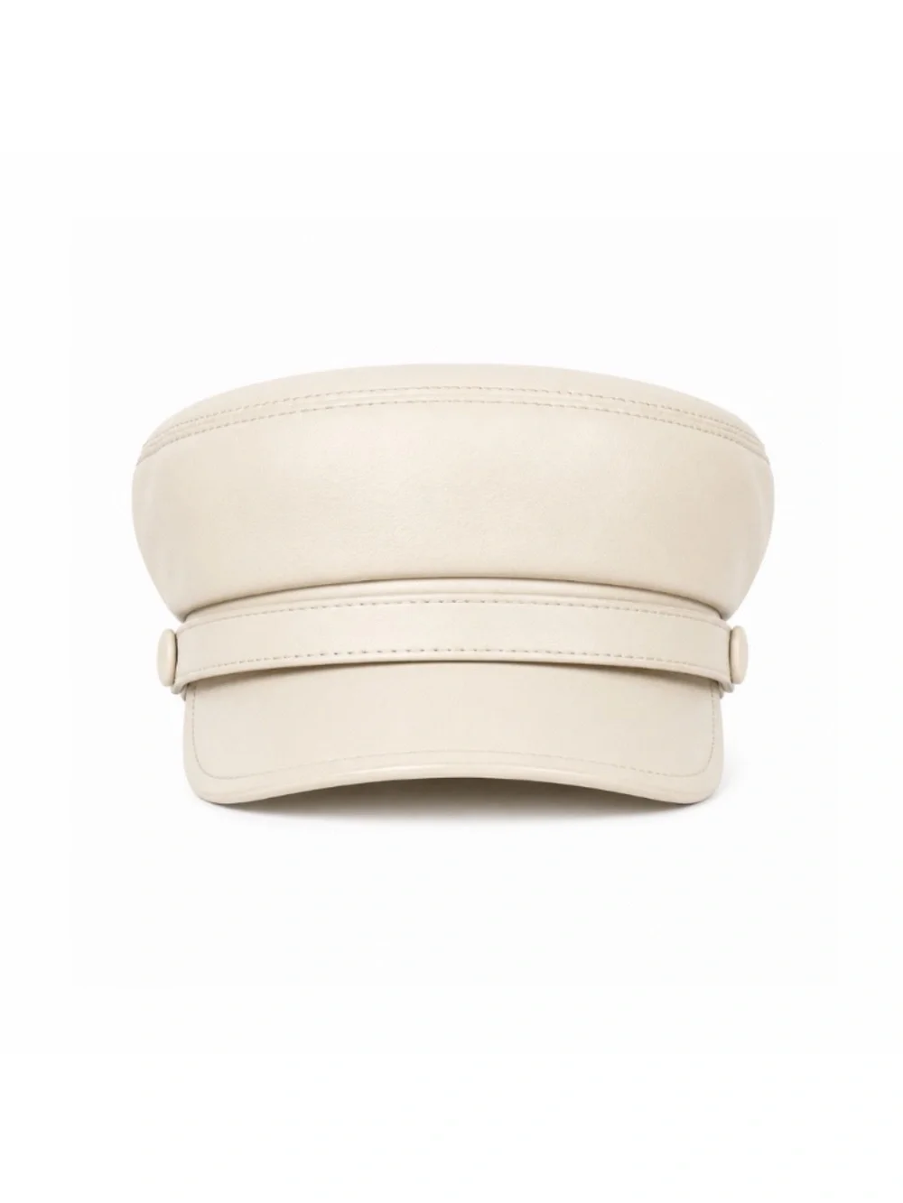 Genuine Lambskin Leather Newsboy Cap Beret – Women’s Yacht Captain Sailor Hat